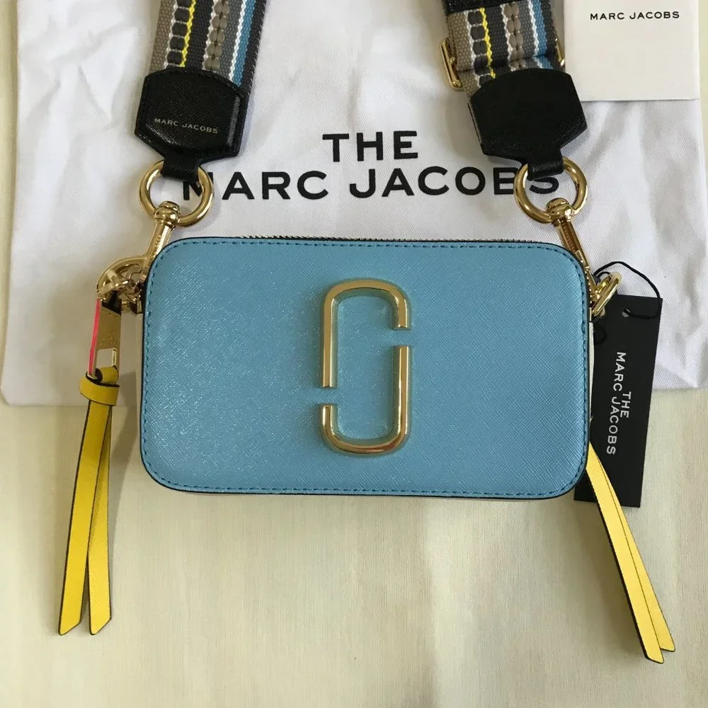 Marc Jacobs Snapshot Tricolor Leather Camera Bag Blue - Picture 3 of 7